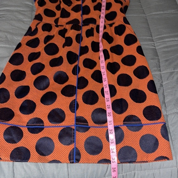 Maeve Orange and Black Polka Dot Dress - Picture 12 of 16
